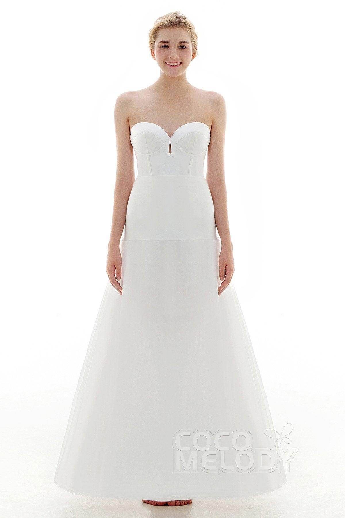 A-Line Floor-Length 1 Hoop Mesh Wedding Petticoats CP0016006 - COCOMELODY